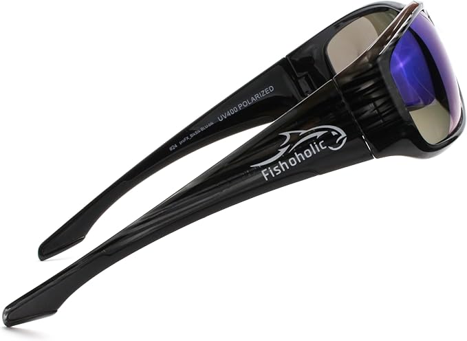 Fishoholic Pro Series Polarized Fishing Sunglasses with Rubber - UV400 Sun Protection Fishing Gift