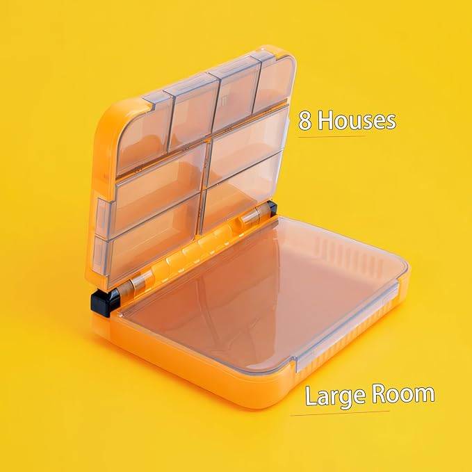 5 Pack Mini Plastic Tackle Boxes, Waterproof Fishing Gear Organizer for Lures, Hooks, Baits