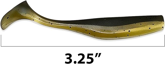 Soft Plastic Paddle Tail Swimbaits Pack of 12 – 3 1/4" & 4" Soft Plastic Fishing Lures with Extra-Large Tail for Lifelike Swimming Action – Freshwater & Saltwater