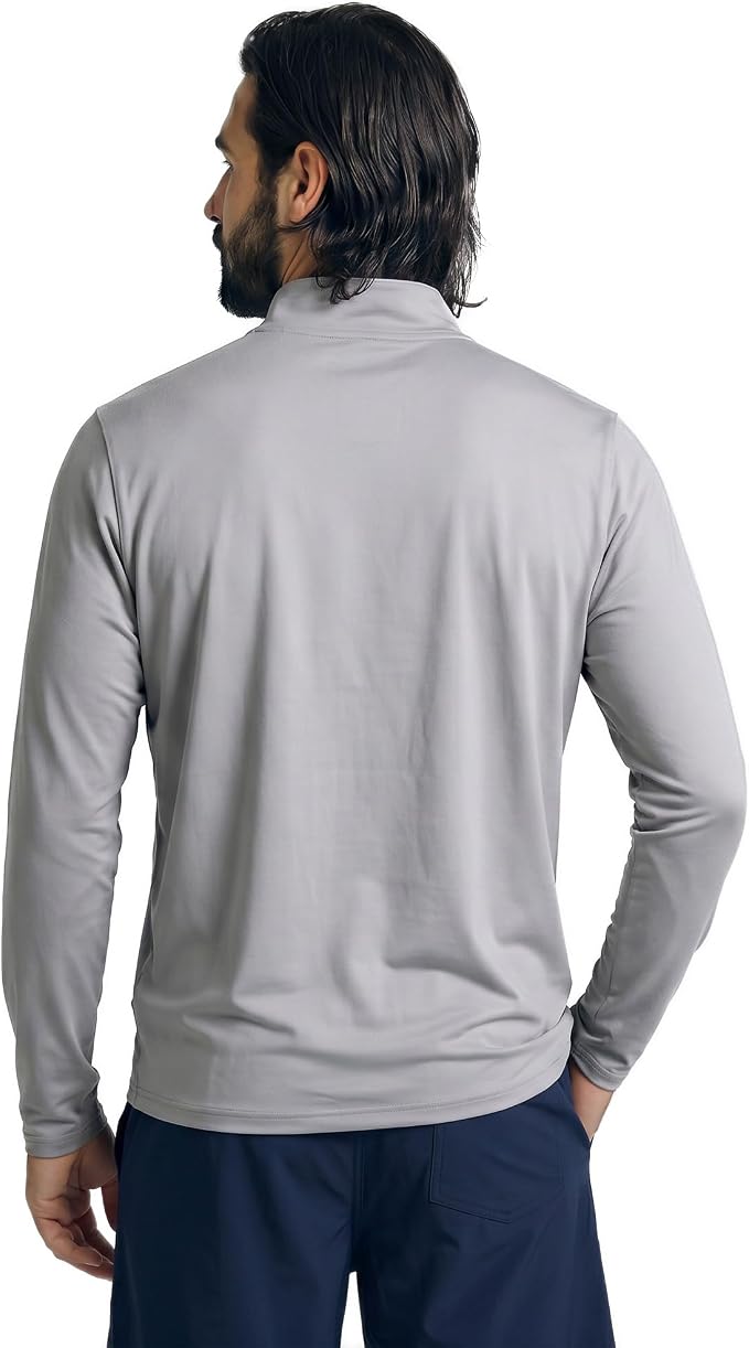 Reel Life Men's Jax Beach - Quarter-Zip Long Sleeve, Sun Shirts for Men, UPF 50+, Quick-Dry, Lightweight UV Shirts for Men