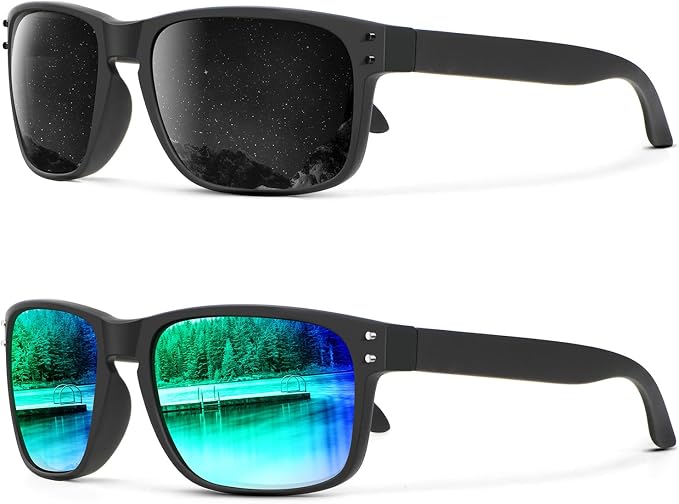 KALIYADI Polarized Sunglasses for Men and Women Vintage Style Sun Glasses for Fishing Running Driving with UV Protection