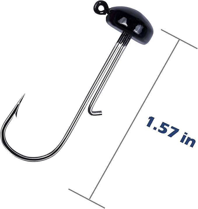 Soft Plastic Worm Fishing Lures Kit, Finesse TRD Stick Worms and Ned Rig Baits with Jig Heads for Bass Fishing, Freshwater Bass Soft Baits