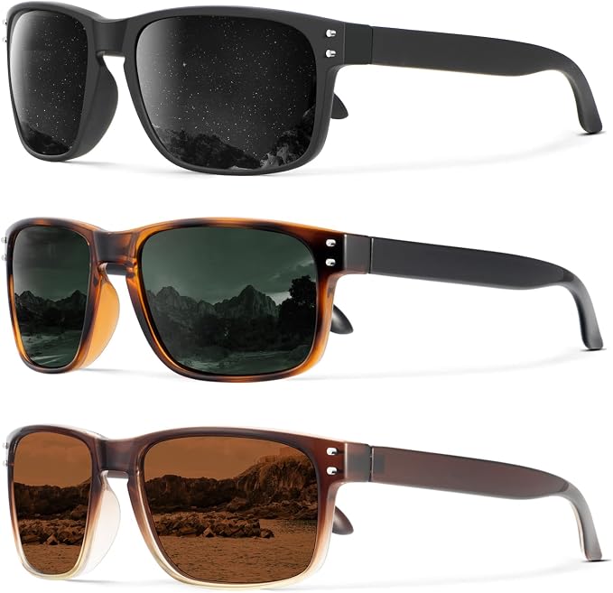 KALIYADI Polarized Sunglasses for Men and Women Vintage Style Sun Glasses for Fishing Running Driving with UV Protection