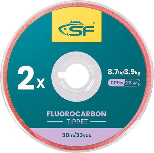 SF Clear Fluorocarbon Tippet Line Fly Fishing Tippets Leaders Trout 75M 100M 0X 1X 2X 3X 4X 5X 6X 7X