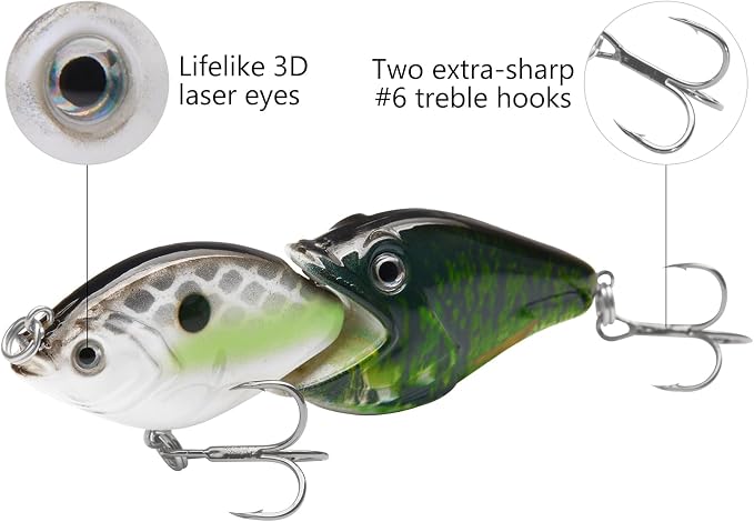 BASSROCK Fish Group Single Jointed Swimbait Bass Fishing Lure Hard Bait 3.5” 11/16oz