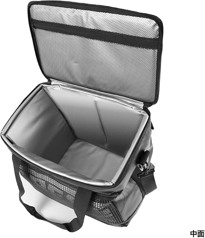 DRESS Tackle Cooler Bag, 6.6 gal (21 L), Stealth Black, Perfect for Buckan Plus, Shoulder Strap Included, Fishing, Cold Retention, Strong, Soft, Foldable