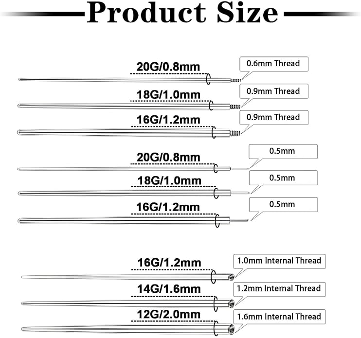 Uni-J Piercing Taper Ball Grabber Tool for Changing Jewelry - 14G 16G 18G 20G Threadless/Internal thread/External Thread Stretching Kit for Ear/Nose/Navel/Nipple/Lip/Eyebrow/Tongue