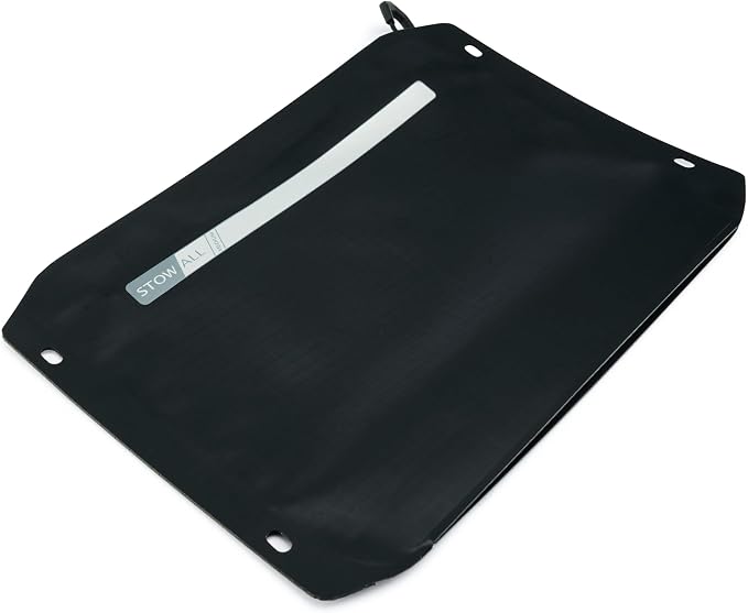 Plano StowAll Waterproof Zip Pouch, Medium, Charcoal, IPX7 Rated Dry Storage with Clear Window, Expandable Base, and Carabiner Loops