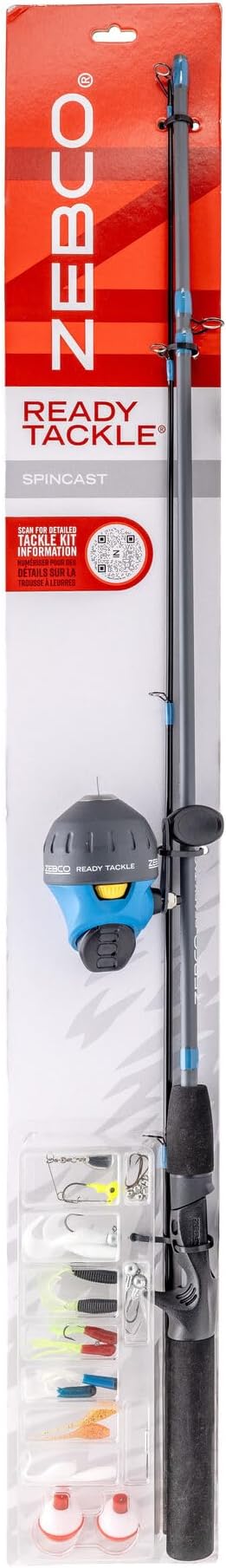 Zebco Zebco Ready Tackle Spincast and Spinning Combo, 2-Piece, Includes Tackle