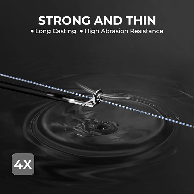KastKing Superpower ColorShield Braided Fishing Line - Colorfast Braided Line, 100% Solution Dyed UHMWPE Fiber, Smooth & Strong Superline, Near Zero Stretch, Sensitive, High Abrasion Resistance