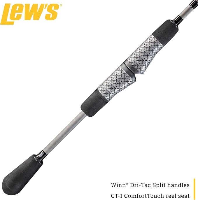 Lew's American Hero Tier 1 Casting Fishing Rod, HM50 Graphite Blank with Stainless Steel Guides, Split Grip EVA Handle, Multicam