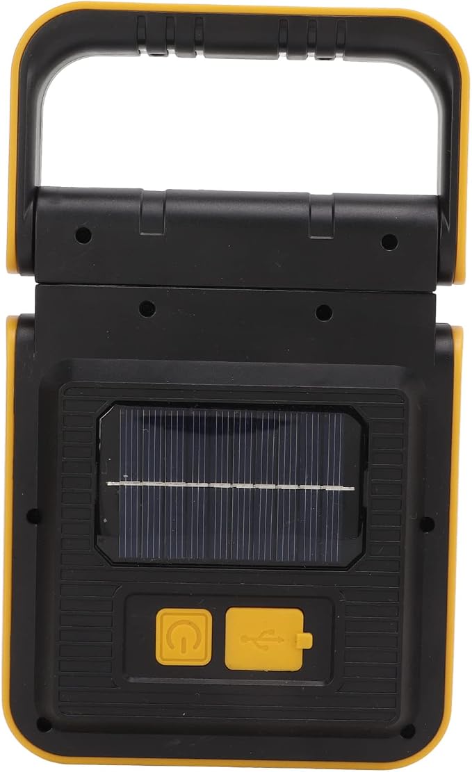 LED Outdoor Light, Rechargeable Camping Lantern with Rotatable Handle, Emergency Light for Outdoor, Night Fishing, with USB Charging and Solar Power