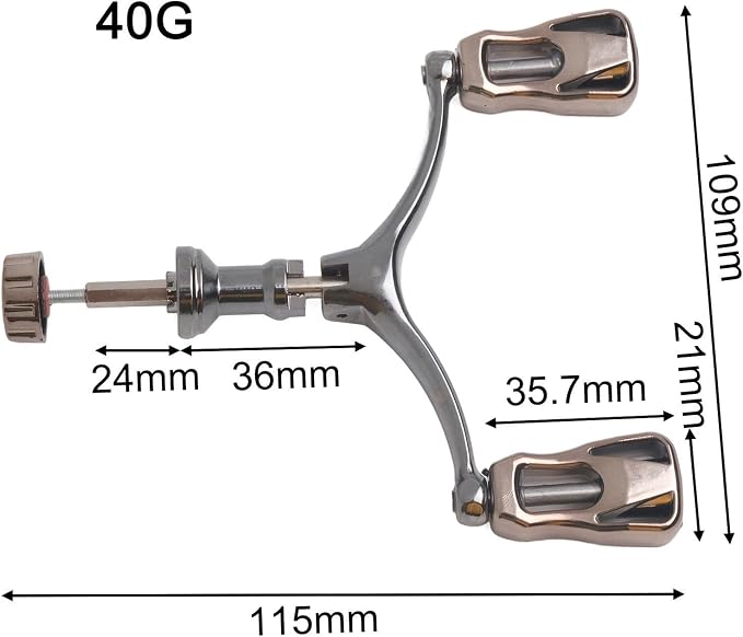 Foldable Fishing Reel Double Crank Handle CNC Metal Rocker Arm For 1000-5000 Series Reels Lightweight(Sliver)