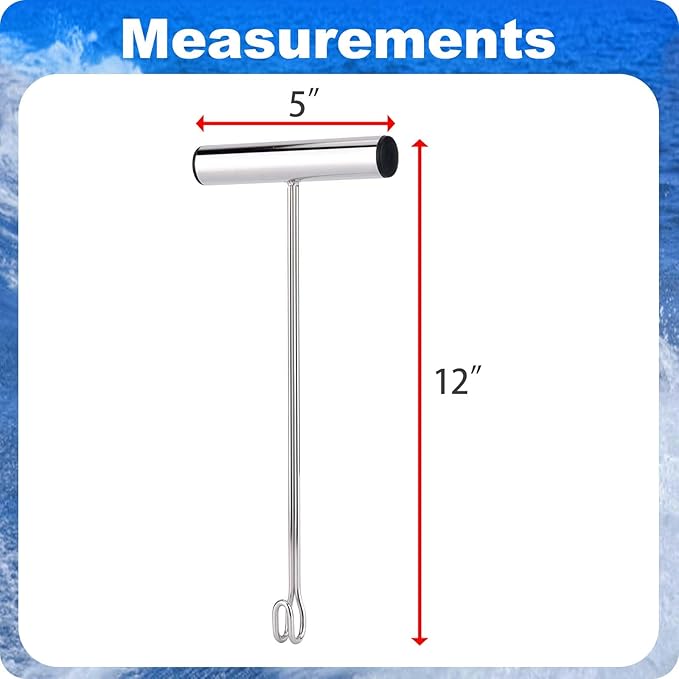 2 Pack Stainless Steel Fishing Hook Remover，Push/Pull Hook Remover，Dehooker Tool,Anti-Lost Saltwater Dehooker Tool Shark Hook Remover