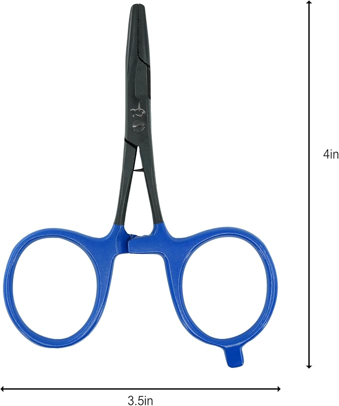 Kingfisher Fishing Accessory Fly Fishing Scissor Clamp Forcept Hemostat for Fly Fishing Hook Removal, Straight