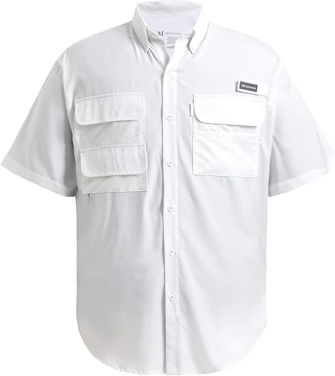 Bassdash UPF 50 Men’s Fishing Dress Shirt Button Down Woven Short Sleeve Outdoor