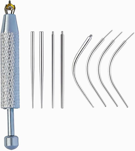 Piercing Ball Grabber Tool and Piercing Taper 16G 18G 14G for Flat Back Threader Earring Insertion, Stainless Steel Piercing Tool Kit