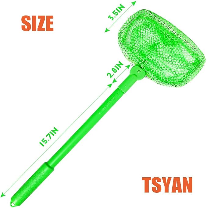 Fishing Net, TSYAN Bug Net Catching Crab Insect Nets Beach Toys Floating Bait Butterflies Colorful Nets for Kids Outdoor Playing 16 inches