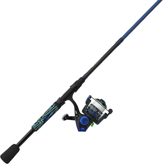 Zebco Roam Spinning Reel and Fishing Rod Combo, Fiberglass Rod, Split ComfortGrip Handle, Soft-Touch Handle Knob, Reversible Retrievee