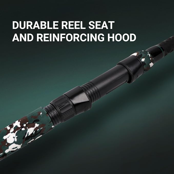 Fiblink 4-Piece Surf Spinning Fishing Rod, Portable Travel-Friendly Pole, Carbon Fiber Fishing Rod (9’/10’/12’)