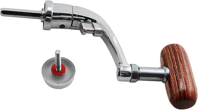 heyous Stainless Steel Fishing Spinning Reel Handle Replacement Part Fishing Accessories, Silver Tone