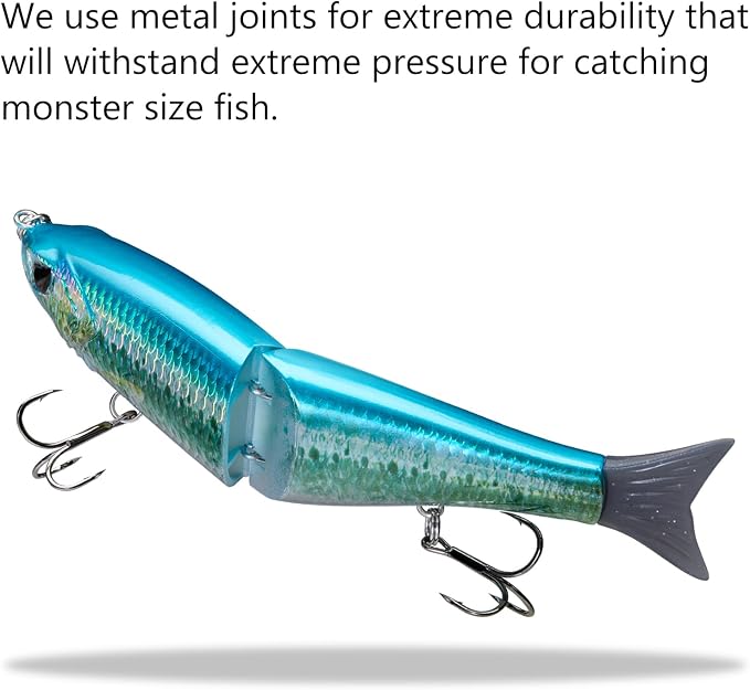Bassdash SwimShad Glide Baits Jointed Swimbait Bass Pike Salmon Trout Muskie Fishing Lure