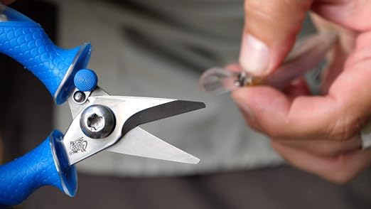 CUDA 5.25" Titanium Bonded Mini Snips Compact Durable Fishing Braid, Mono & Fluorocarbon Cutter for Saltwater & Freshwater Use with Internal Spring
