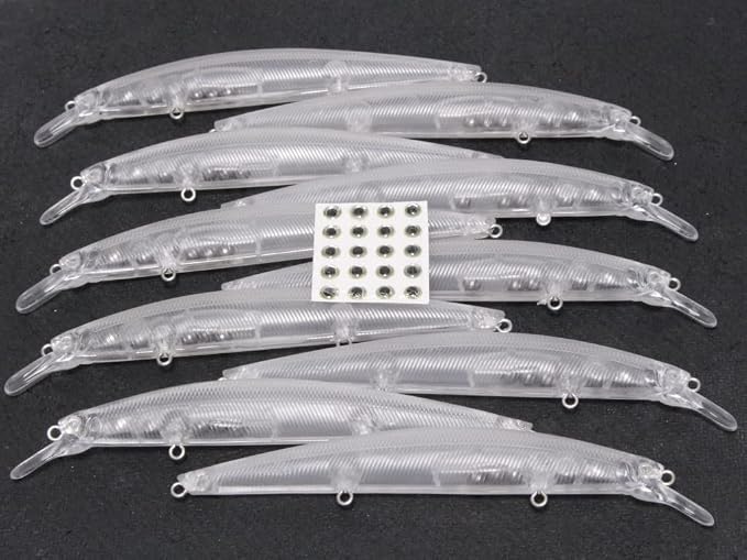 10 Blank Unpainted Minnow Crankbait Topwater Lipless Jerkbait Fishing Lures V3