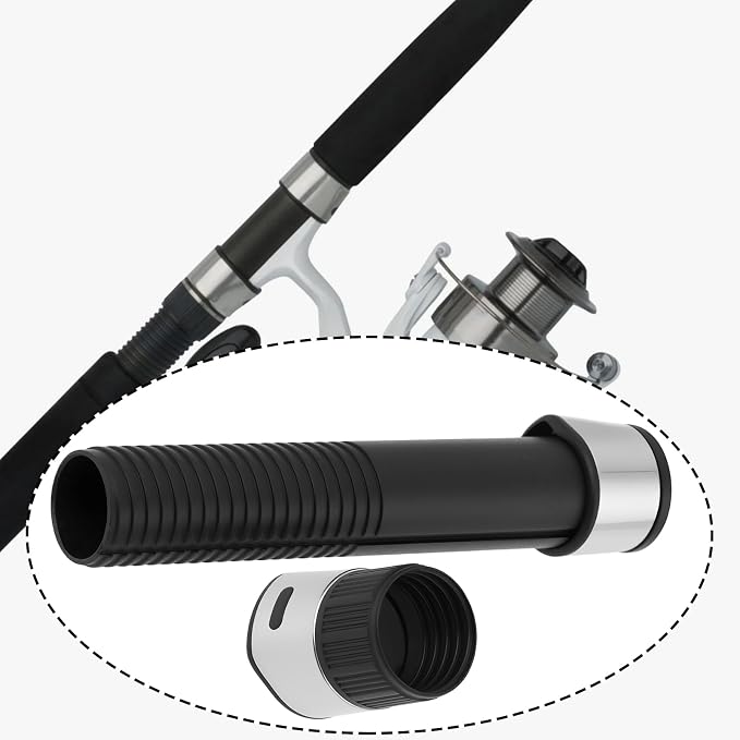 ECSiNG 2 Pack Fishing Rod Reel Seat Compatible with Most Spinning and Casting Reels 16 mm and 18 mm Black