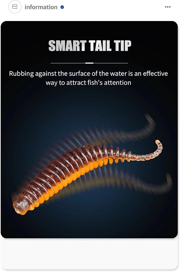 50-Piece 5ColorsTPE Threaded Needle-Tail Soft Lure - Lifelike Worm-Shaped Artificial Bait for Freshwater Fishing 1.57in 0.012oz 1.97in 0.026oz