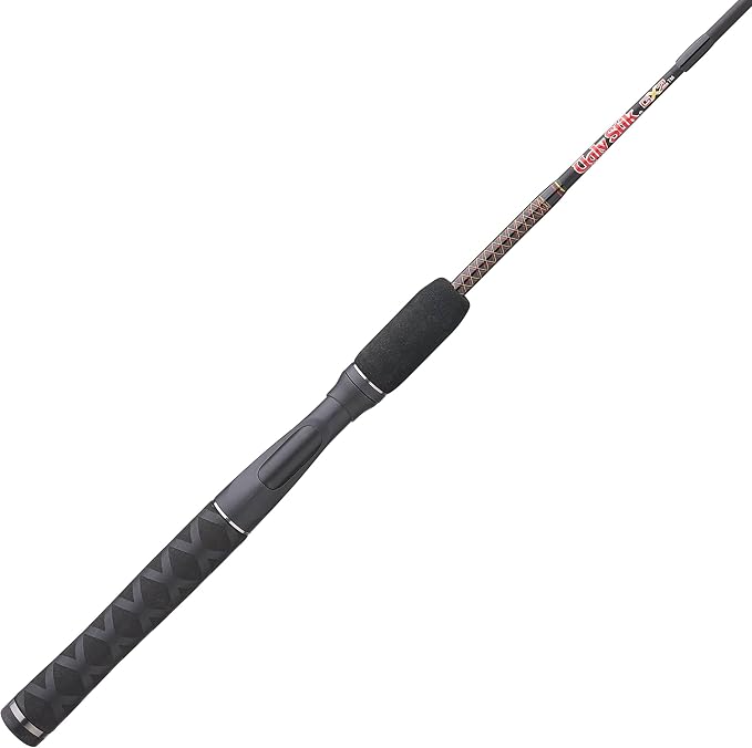 Ugly Stik 6’6” GX2 Spinning Rod, Three Piece Spinning Rod, 6-15lb Line Rating, Medium Rod Power, Moderate Fast Action, 1/8-5/8 oz. Lure Rating