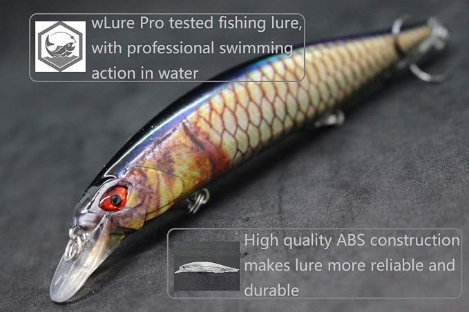 Minnow Crankbait for Bass Fishing Bass Lure Jerkbait Fishing Lures and Tackle Box