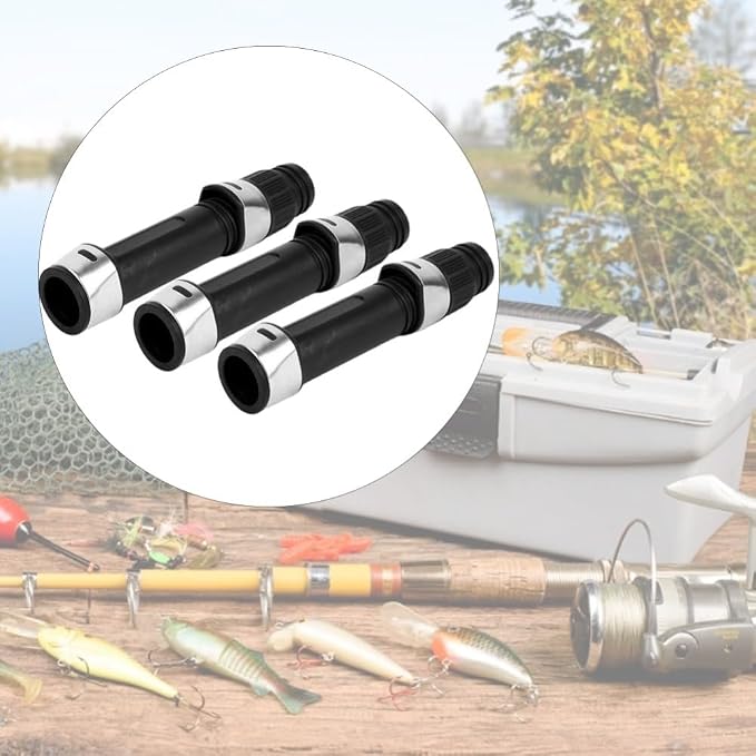 3PCS Fishing Rod Reel Seat Set - Spinning & Casting Rod Building or Repair Accessory, Durable PVC Reel Seat Tackle for Freshwater & Saltwater Fishing