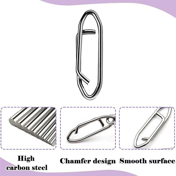 50Pcs High Strength Fishing Swivels | Ball Bearing Snap Swivels with Stainless Steel| Saltwater/Freshwater Quick-Change Snap Swivels for Catfishing Tackle,Lures
