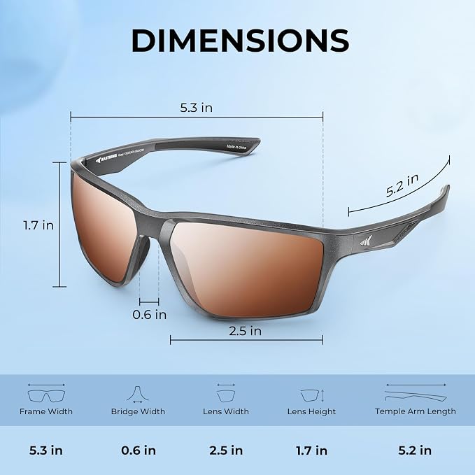 KastKing Osage Polarized Sport Sunglasses for Men and Women, Ideal for Driving Fishing Cycling Running, UV Protection