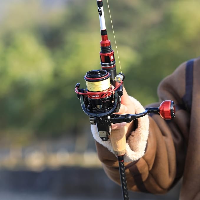 Sougayilang Spinning Combo, Medium Heavy Fishing Pole and 2000 Spinning Reel Set, Fishing Rod and Reel Commbo for Bass Fishing Tackle