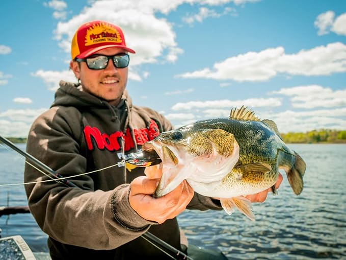 Northland Fishing Tackle Reed Runner Weedless Hollow Body Topwater Popping Frog for Bass Fishing, Assorted Colors, 1.75" Length