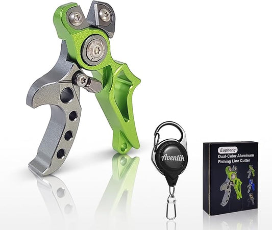 Eupheng Aluminum Mini Fishing Line Cutters with Retractor, Braided Line Cutter with Tungsten Carbide Blade, Inline Lightweight Fishing Nippers Clipper for Braided Line, Mono and Fluorocarbon