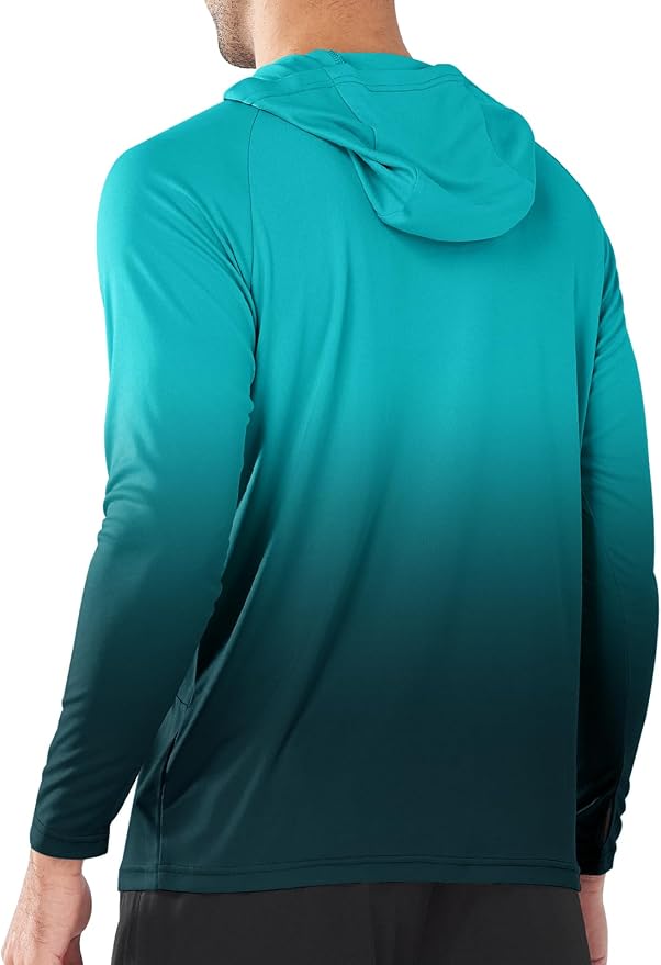 NORTHYARD Men's UPF 50+ Rash Guard Hoodie Long Sleeve Sun Protection Shirt Fishing Swim Beach Hiking Quick Dry Lightweight