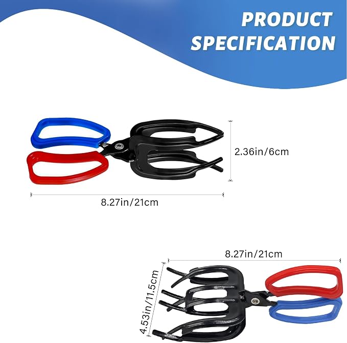 3 Claw Fish Gripper, 2026 Upgraded Metal Fishing Pliers Gripper, Multifuctional Fish Grippers for Fishing, Fish Grabber Tool for Most Freshwater Fish and Crab