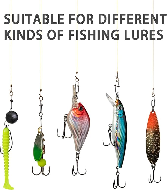 EUPHENG Micro Fishing Connector Tackles, Lightweight High Strength Fly Swivels Snaps to Reduce Line Twist for Fly Fishing Flies Tippet Leaders