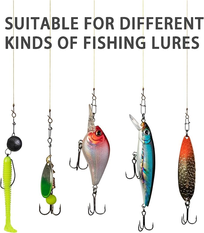 EUPHENG Micro Fishing Connector Tackles, Lightweight High Strength Fly Swivels Snaps to Reduce Line Twist for Fly Fishing Flies Tippet Leaders
