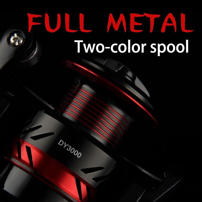 HAUT TON DY Fishing Reel, Saltwater Freshwater Spinning Reel, 33LBs Max Drag, 3+1 Ball Bearings, 5.2:1High Speed Gear Ratio, Spinning Fishing Reels