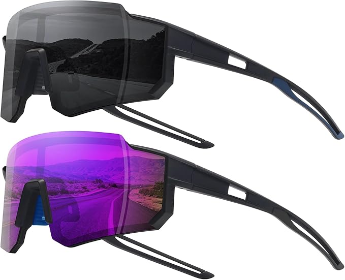 STORYCOAST Polarized Sports Sunglasses for Men Women,Driving Fishing Cycling Mountain Bike Sunglasses UV400 Protection