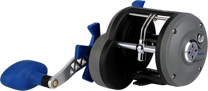Shakespeare Contender Conventional Fishing Reel, Size 30, Stainless Steel Synchronized Level Wind, On/Off Bait Clicker, 2 Ball Bearing Design