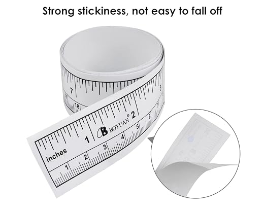DS. DISTINCTIVE STYLE Fish Ruler Sticker 36-Inch Waterproof Adhesive Ruler Tape Dual Scale Fish Measuring Tape for Boat, Kayak and Table