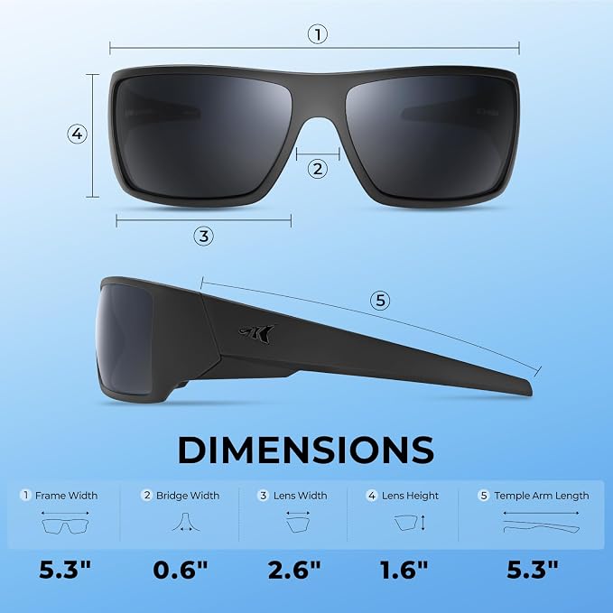 KastKing Iditarod Polarized Sport Sunglasses,PuriVex Protective Lens Coating Fishing Sunglasses For Driving Cycling Running