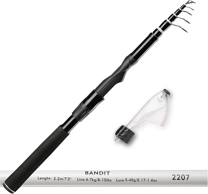 Whistytwig Carbon Fiber Telescopic Fishing Rod - Portable Collapsible Design for Travel and Adventure - Versatile Saltwater and Freshwater Fishing Pole