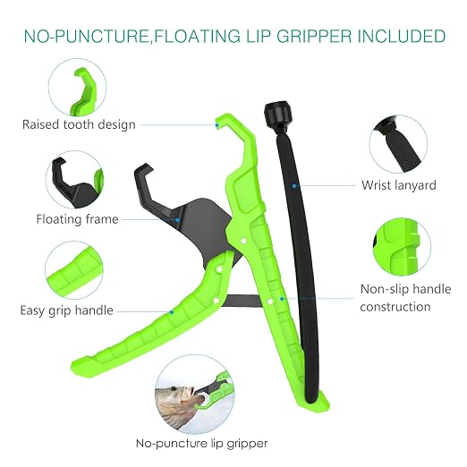 ORIA Digital Fish Scale with Lip Gripper, 110lb/50kg Waterproof Fish Scale with 38'' Built-in Tape Measure, LCD Backlit, Portable Hanging Luggage Scale with 3 Units, Batteries, for Home, Outdoor