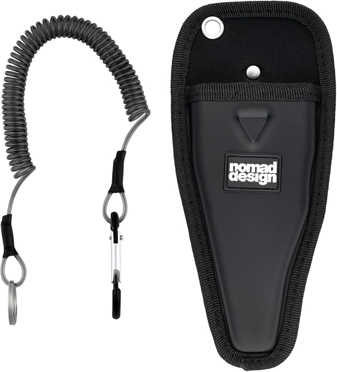 Nomad Design Hydra-X Series 7.25" Stainless Steel Split Ring Fishing Pliers With Non-Stick Coating, Includes Holster & Lanyard